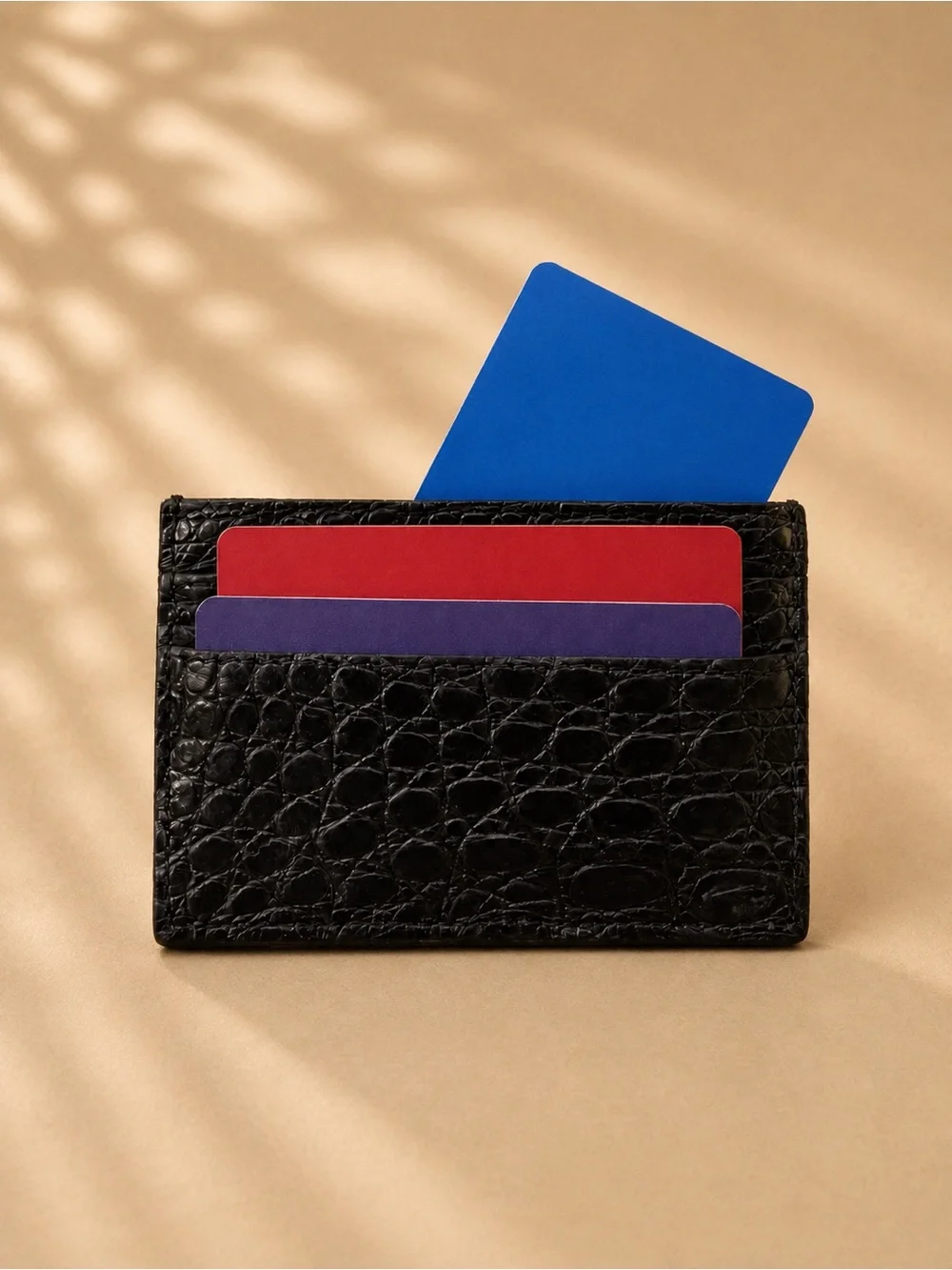 Francesca Miranda Men’s Genuine Crocodile Leather Cardholder – Made in Colombia